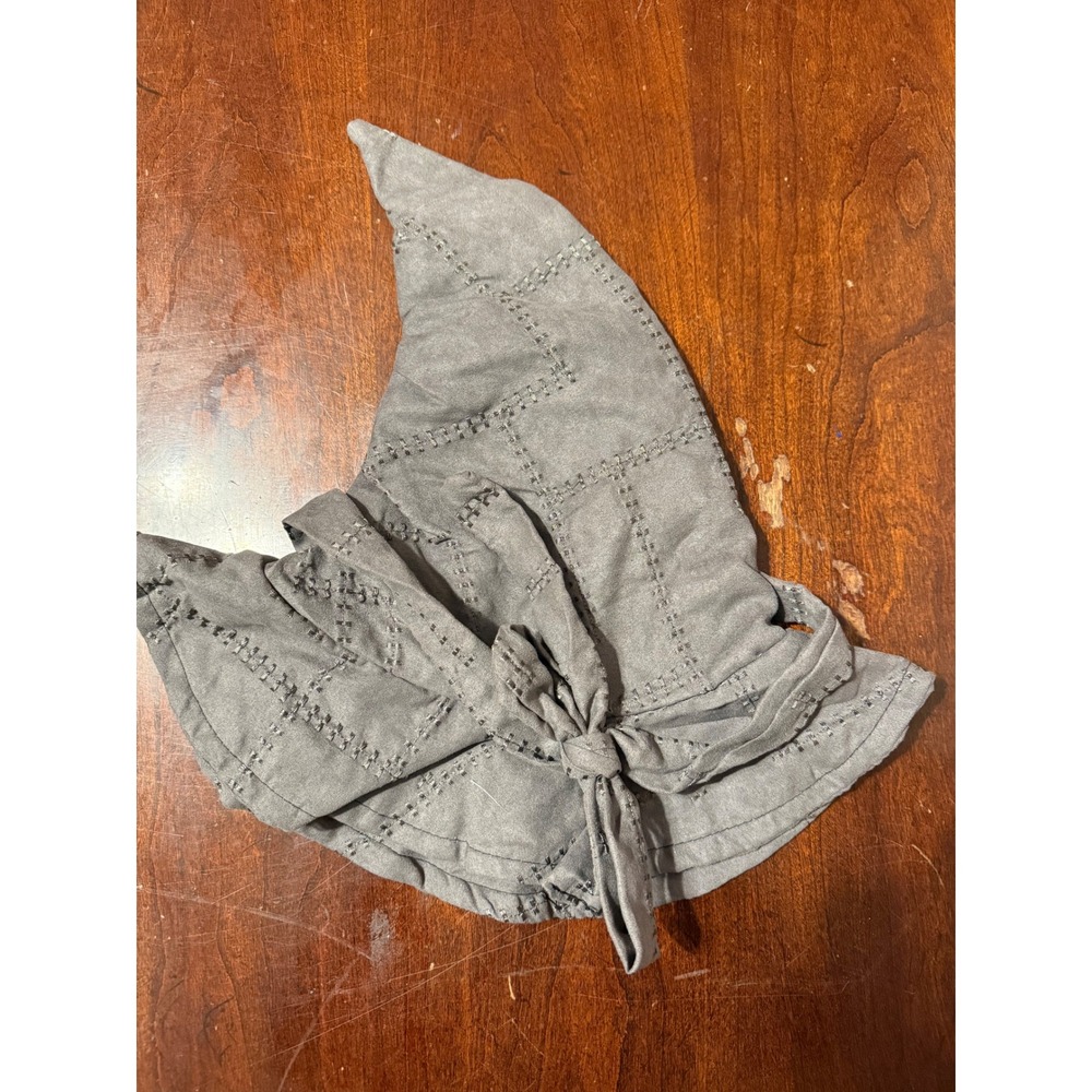 Haunted Living Grey Sorcerer Patched Hat Wizard Witch Halloween Costume Hat